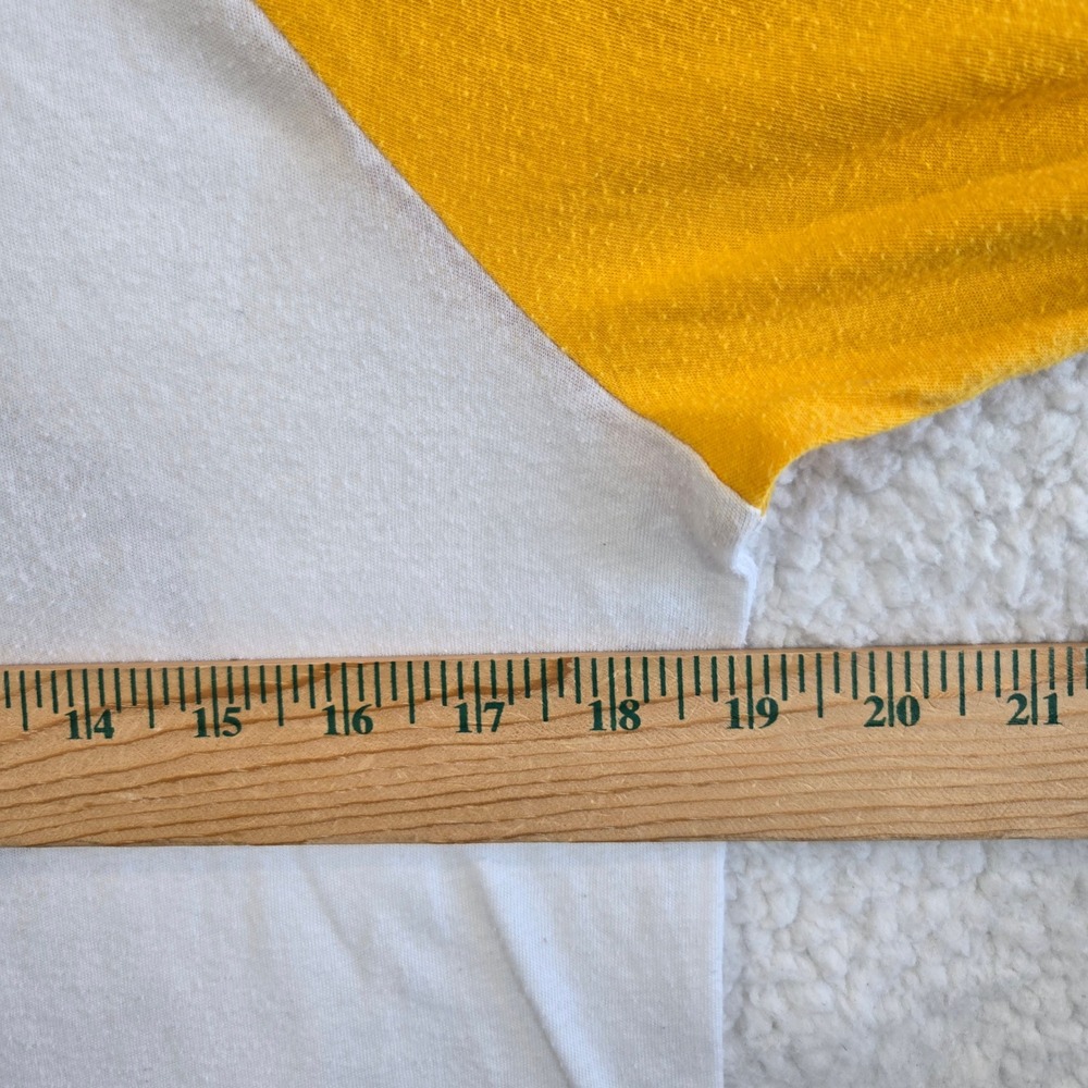 PINK Victoria's Secret Raglan Tee Women M White Yellow Collegiate Mizzou Tigers - Picture 5 of 10